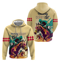 Kentucky Horse Racing Hoodie 151st Anniversary Sporting Art Gold Version LT9