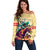 Kentucky Horse Racing Off Shoulder Sweater 151st Anniversary Sporting Art Gold Version LT9