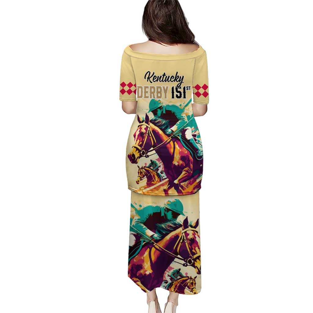 Kentucky Horse Racing Puletasi 151st Anniversary Sporting Art Gold Version LT9