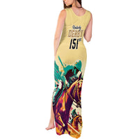 Kentucky Horse Racing Tank Maxi Dress 151st Anniversary Sporting Art Gold Version LT9