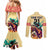 Personalised Kentucky Horse Racing Couples Matching Mermaid Dress and Long Sleeve Button Shirts 151st Anniversary Sporting Art Gold Version LT9