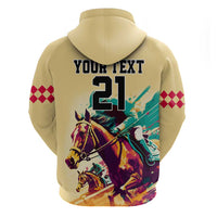 Personalised Kentucky Horse Racing Hoodie 151st Anniversary Sporting Art Gold Version LT9