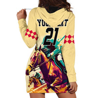 Personalised Kentucky Horse Racing Hoodie Dress 151st Anniversary Sporting Art Gold Version LT9