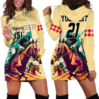 Personalised Kentucky Horse Racing Hoodie Dress 151st Anniversary Sporting Art Gold Version LT9