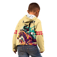 Personalised Kentucky Horse Racing Kid Hoodie 151st Anniversary Sporting Art Gold Version LT9