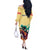 Personalised Kentucky Horse Racing Off The Shoulder Long Sleeve Dress 151st Anniversary Sporting Art Gold Version LT9