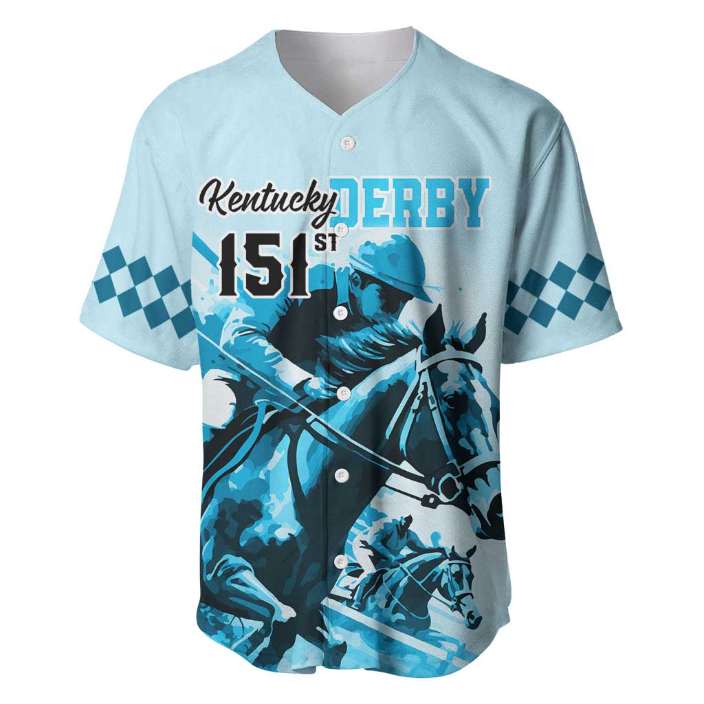 Kentucky Horse Racing Baseball Jersey 151st Anniversary Sporting Art Blue Version LT9