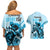 Kentucky Horse Racing Couples Matching Off Shoulder Short Dress and Hawaiian Shirt 151st Anniversary Sporting Art Blue Version LT9