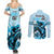 Kentucky Horse Racing Couples Matching Summer Maxi Dress and Long Sleeve Button Shirts 151st Anniversary Sporting Art Blue Version LT9