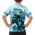 Kentucky Horse Racing Family Matching Off Shoulder Short Dress and Hawaiian Shirt 151st Anniversary Sporting Art Blue Version LT9