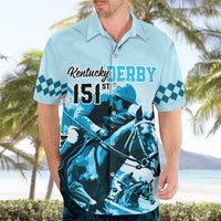 Kentucky Horse Racing Hawaiian Shirt 151st Anniversary Sporting Art Blue Version LT9