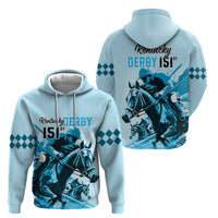 Kentucky Horse Racing Hoodie 151st Anniversary Sporting Art Blue Version LT9