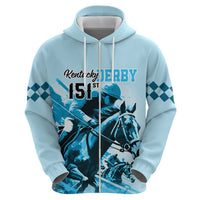 Kentucky Horse Racing Hoodie 151st Anniversary Sporting Art Blue Version LT9