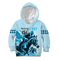 Kentucky Horse Racing Kid Hoodie 151st Anniversary Sporting Art Blue Version LT9