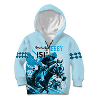 Kentucky Horse Racing Kid Hoodie 151st Anniversary Sporting Art Blue Version LT9