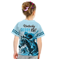 Kentucky Horse Racing Kid T Shirt 151st Anniversary Sporting Art Blue Version LT9