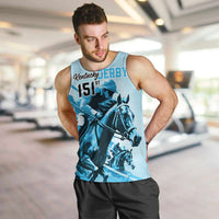 Kentucky Horse Racing Men Tank Top 151st Anniversary Sporting Art Blue Version LT9