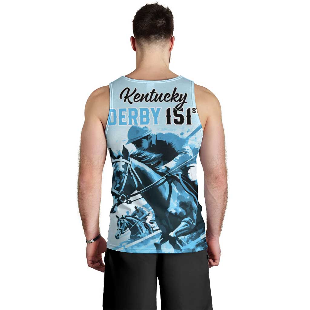 Kentucky Horse Racing Men Tank Top 151st Anniversary Sporting Art Blue Version LT9