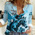 Kentucky Horse Racing Women Casual Shirt 151st Anniversary Sporting Art Blue Version LT9