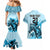 Personalised Kentucky Horse Racing Couples Matching Mermaid Dress and Hawaiian Shirt 151st Anniversary Sporting Art Blue Version LT9