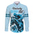 Personalised Kentucky Horse Racing Family Matching Long Sleeve Bodycon Dress and Hawaiian Shirt 151st Anniversary Sporting Art Blue Version LT9