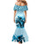 Personalised Kentucky Horse Racing Family Matching Mermaid Dress and Hawaiian Shirt 151st Anniversary Sporting Art Blue Version LT9