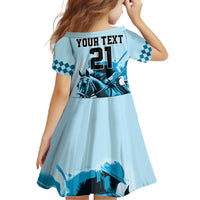 Personalised Kentucky Horse Racing Family Matching Off Shoulder Maxi Dress and Hawaiian Shirt 151st Anniversary Sporting Art Blue Version LT9