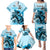 Personalised Kentucky Horse Racing Family Matching Puletasi Dress and Hawaiian Shirt 151st Anniversary Sporting Art Blue Version LT9