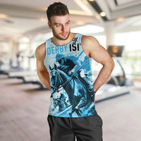 Personalised Kentucky Horse Racing Men Tank Top 151st Anniversary Sporting Art Blue Version LT9