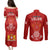 Georgia Rugby Couples Matching Puletasi Dress and Long Sleeve Button Shirts World Cup 2023 Come On Lelos LT9 - Wonder Print Shop
