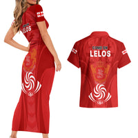 Georgia Rugby Couples Matching Short Sleeve Bodycon Dress and Hawaiian Shirt World Cup 2023 Come On Lelos LT9 - Wonder Print Shop