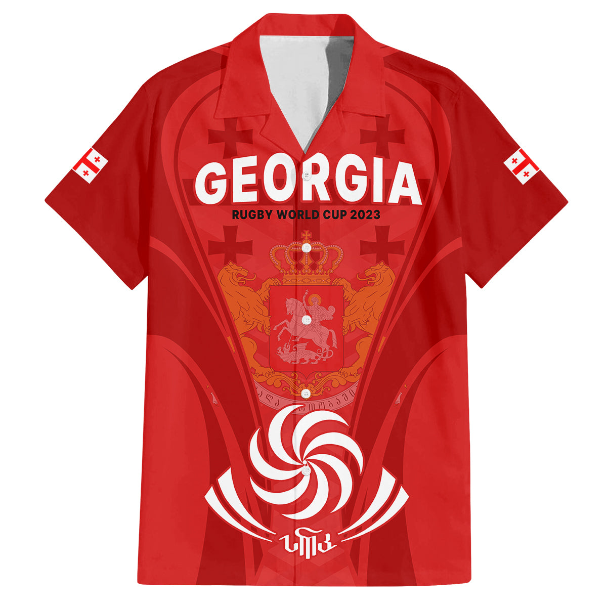 Georgia Rugby Family Matching Long Sleeve Bodycon Dress and Hawaiian Shirt World Cup 2023 Come On Lelos LT9 - Wonder Print Shop