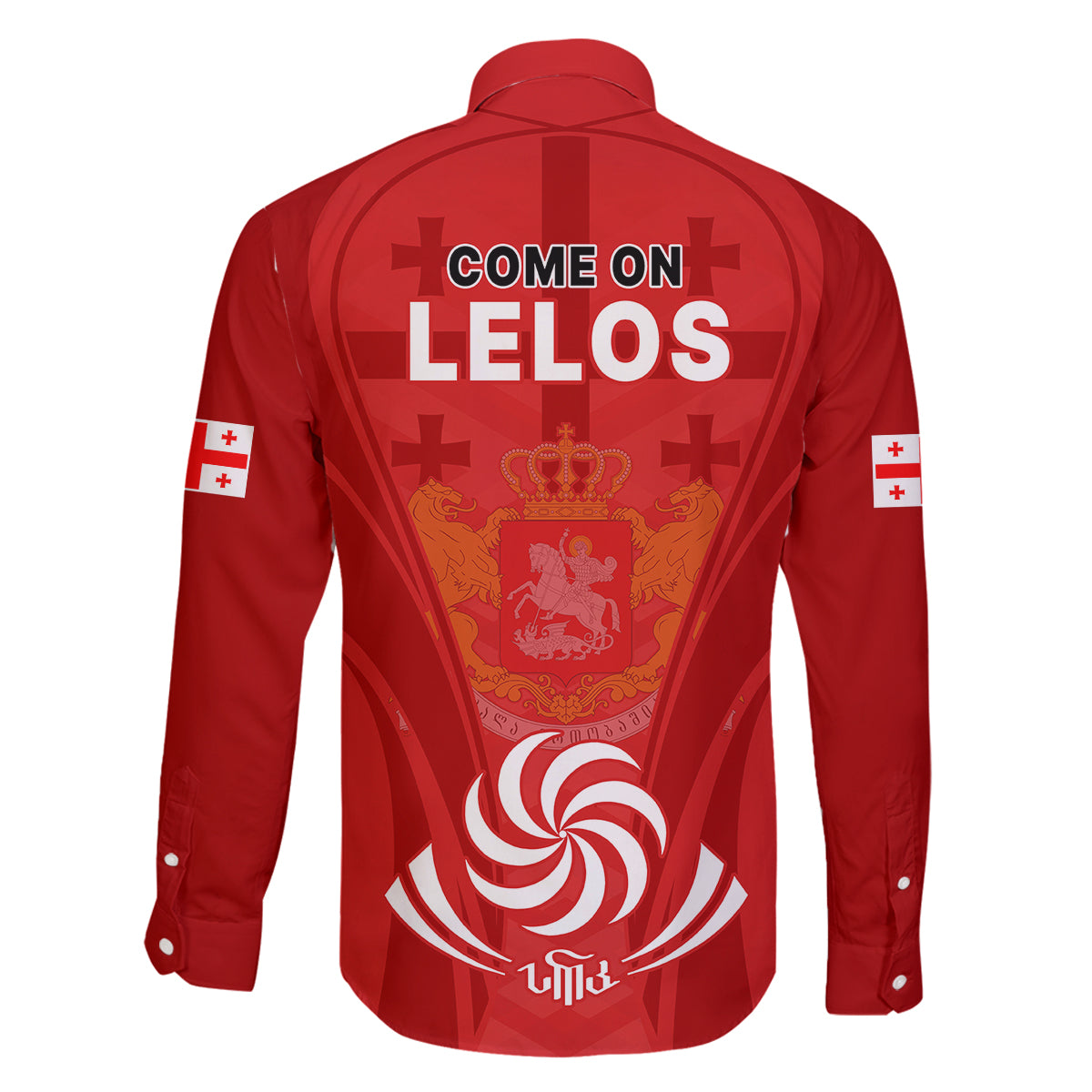 Georgia Rugby Family Matching Off Shoulder Short Dress and Hawaiian Shirt World Cup 2023 Come On Lelos LT9 - Wonder Print Shop