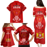Georgia Rugby Family Matching Puletasi Dress and Hawaiian Shirt World Cup 2023 Come On Lelos - Wonder Print Shop