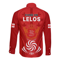 Georgia Rugby Long Sleeve Button Shirt World Cup 2023 Come On Lelos - Wonder Print Shop