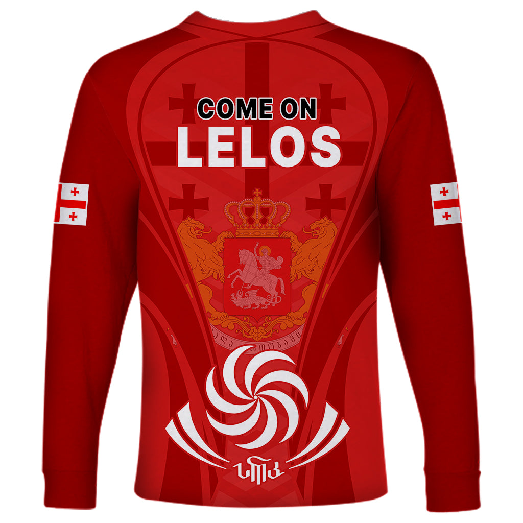 Georgia Rugby Long Sleeve Shirt World Cup 2023 Come On Lelos - Wonder Print Shop