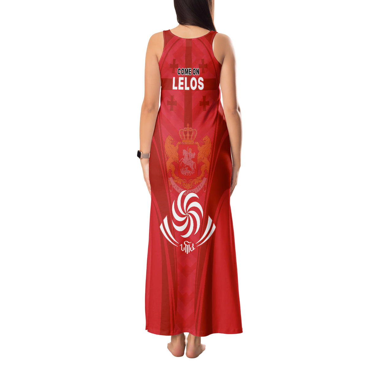 Georgia Rugby Tank Maxi Dress World Cup 2023 Come On Lelos - Wonder Print Shop