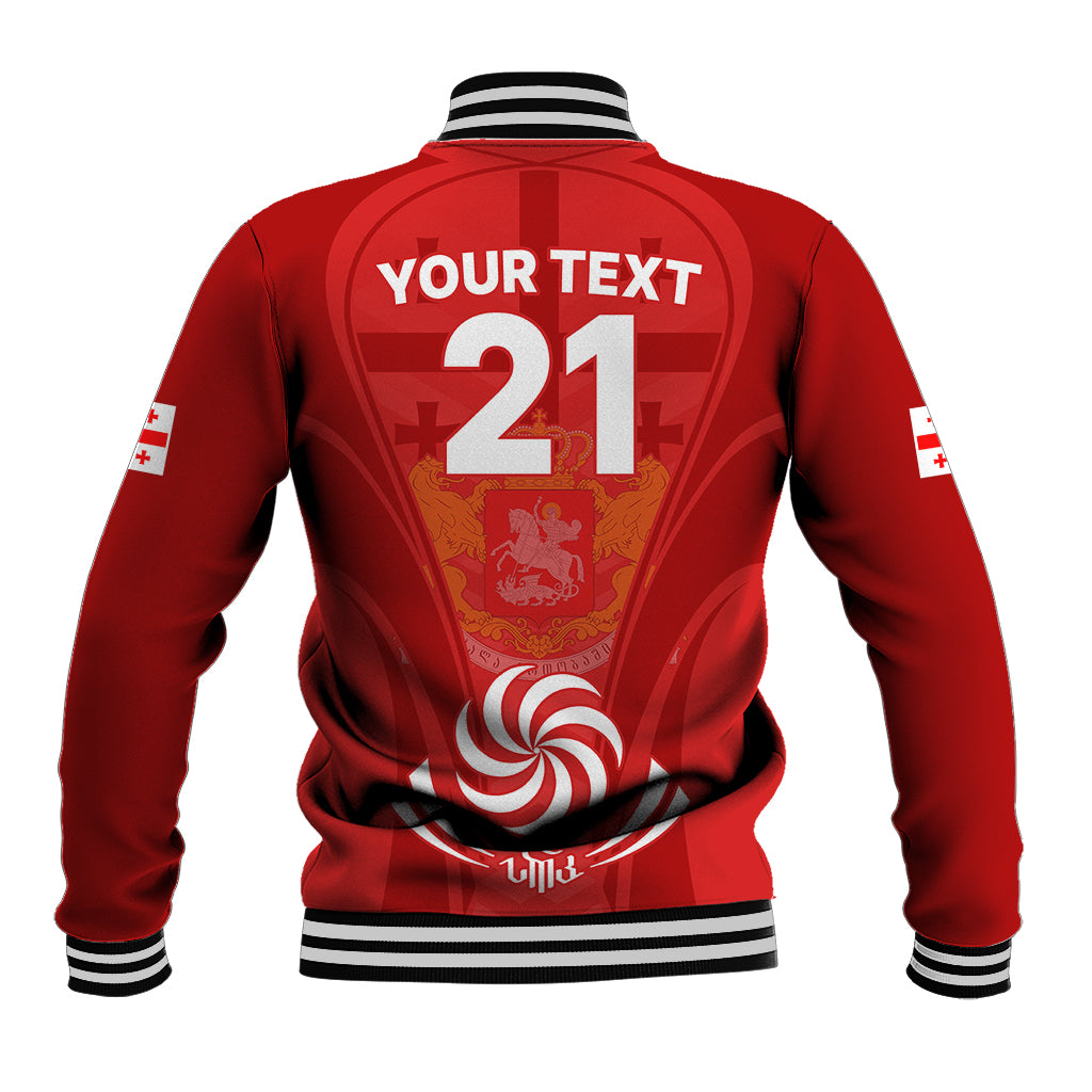 Custom Georgia Rugby Baseball Jacket World Cup 2023 Come On Lelos LT9 - Wonder Print Shop