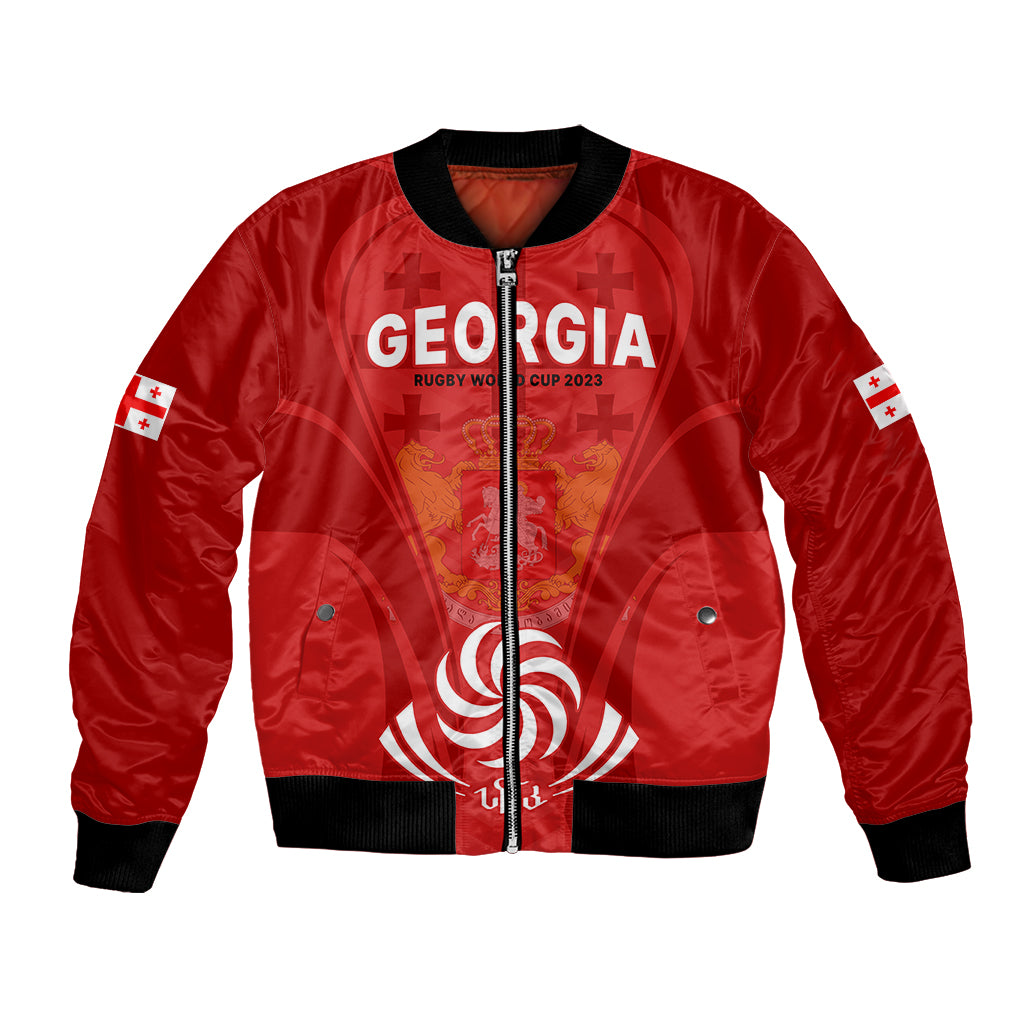 Custom Georgia Rugby Bomber Jacket World Cup 2023 Come On Lelos LT9 - Wonder Print Shop