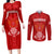 Custom Georgia Rugby Couples Matching Long Sleeve Bodycon Dress and Long Sleeve Button Shirts World Cup 2023 Come On Lelos LT9 - Wonder Print Shop