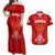 Custom Georgia Rugby Couples Matching Off Shoulder Maxi Dress and Hawaiian Shirt World Cup 2023 Come On Lelos LT9 - Wonder Print Shop