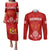 Custom Georgia Rugby Couples Matching Puletasi Dress and Long Sleeve Button Shirts World Cup 2023 Come On Lelos LT9 - Wonder Print Shop