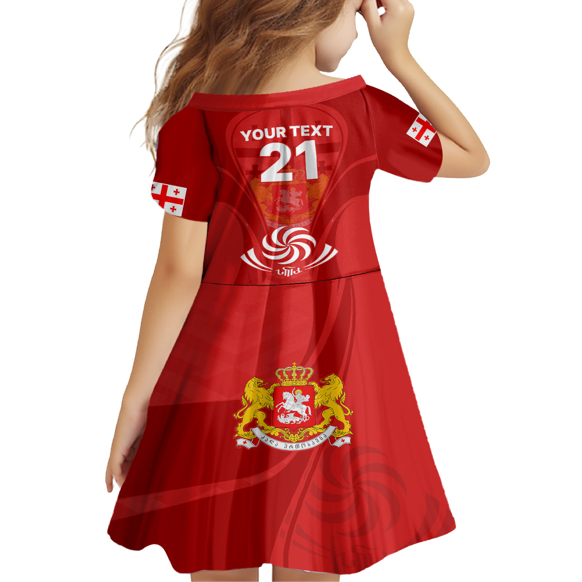 Custom Georgia Rugby Family Matching Off Shoulder Long Sleeve Dress and Hawaiian Shirt World Cup 2023 Come On Lelos - Wonder Print Shop
