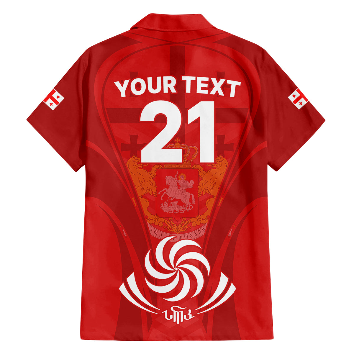 Custom Georgia Rugby Family Matching Off Shoulder Long Sleeve Dress and Hawaiian Shirt World Cup 2023 Come On Lelos - Wonder Print Shop