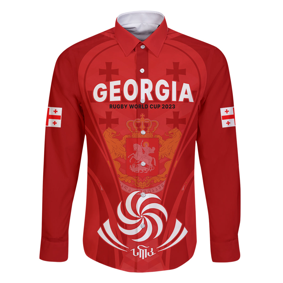 Custom Georgia Rugby Family Matching Off Shoulder Maxi Dress and Hawaiian Shirt World Cup 2023 Come On Lelos LT9 - Wonder Print Shop