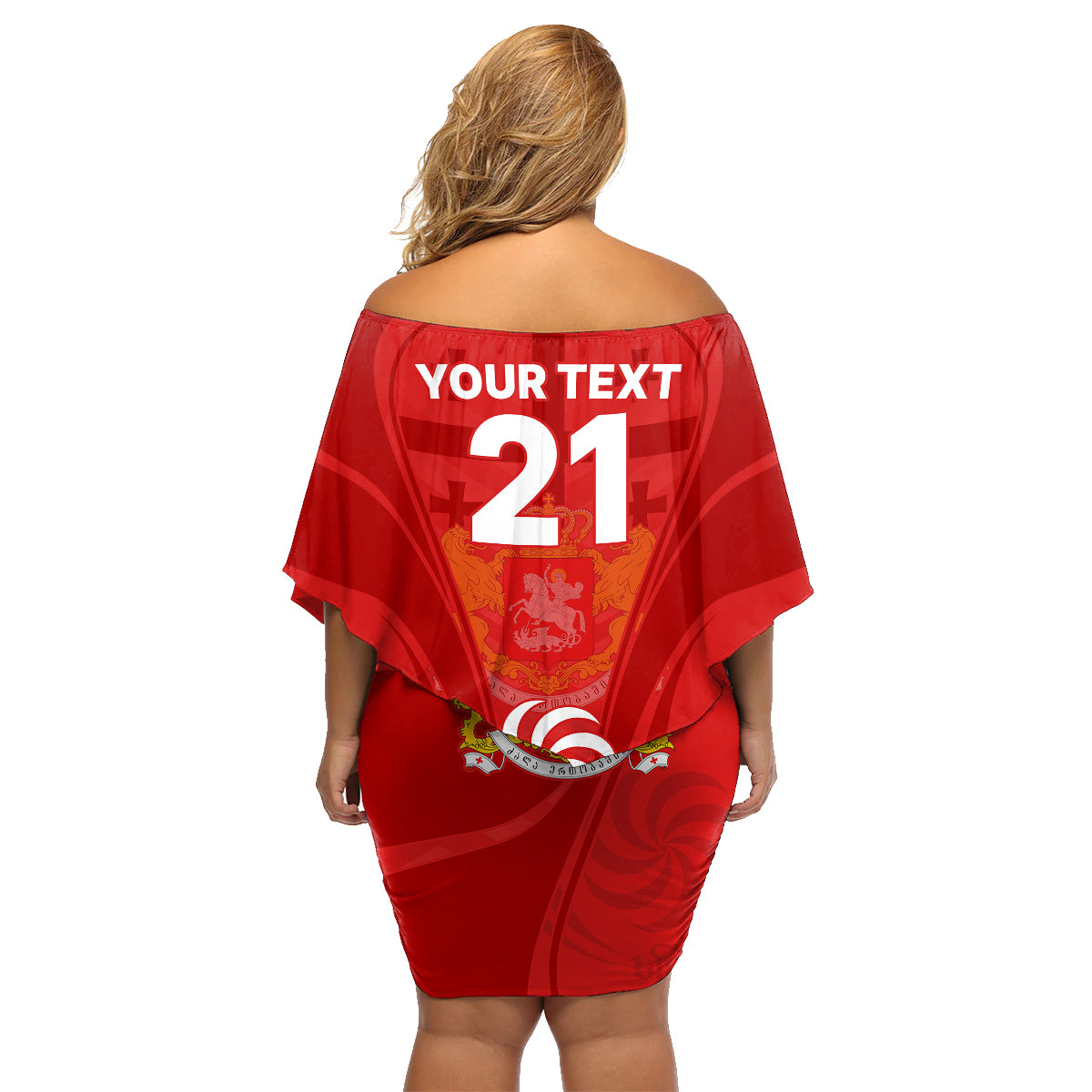 Custom Georgia Rugby Family Matching Off Shoulder Short Dress and Hawaiian Shirt World Cup 2023 Come On Lelos LT9 - Wonder Print Shop