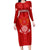 Custom Georgia Rugby Long Sleeve Bodycon Dress World Cup 2023 Come On Lelos - Wonder Print Shop
