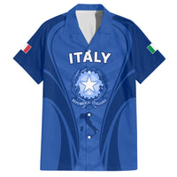 Italy Rugby Family Matching Off Shoulder Long Sleeve Dress and Hawaiian Shirt World Cup 2023 Go Gli Azzurri Sporty Style - Wonder Print Shop