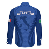 Italy Rugby Family Matching Off Shoulder Long Sleeve Dress and Hawaiian Shirt World Cup 2023 Go Gli Azzurri Sporty Style - Wonder Print Shop