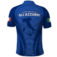 Italy Rugby Polo Shirt World Cup 2023 Go Gli Azzurri Sporty Style - Wonder Print Shop